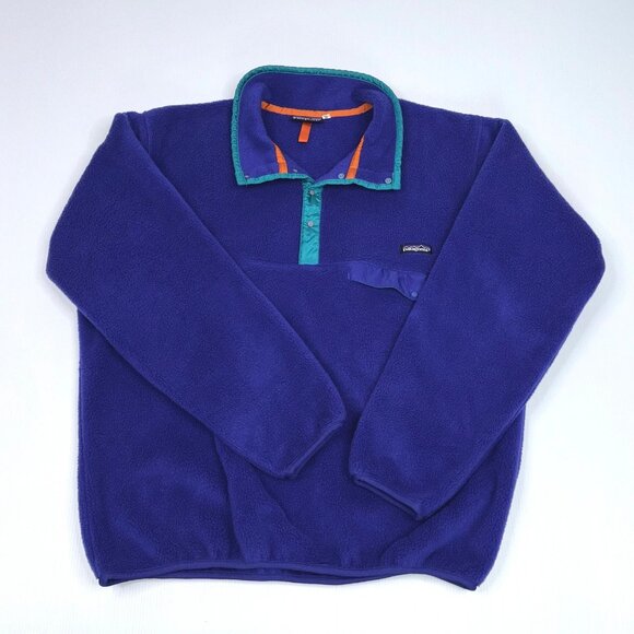 PATAGONIA VINTAGE blue fleece sweater men's XL - Picture 3 of 3